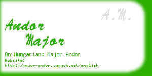 andor major business card